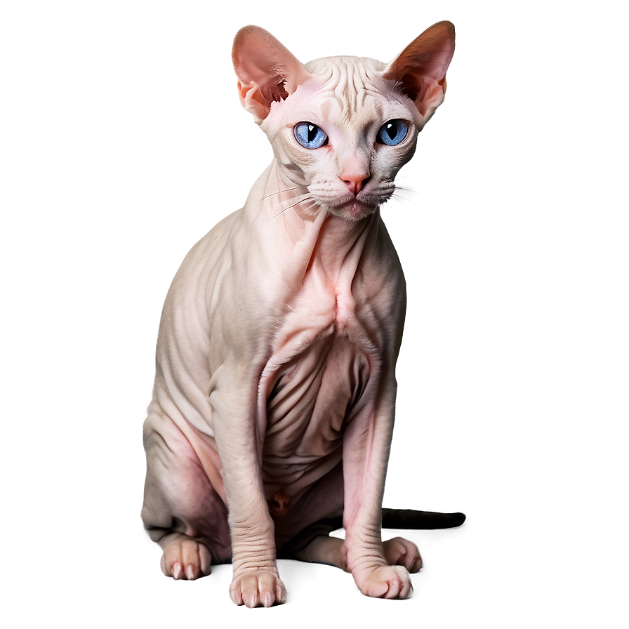 Cozy Hairless Cat Png 06252024 PNG