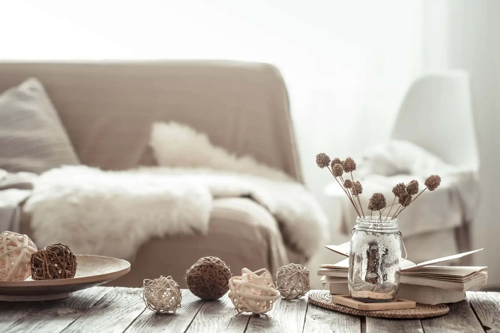 Cozy Interior Decor Warm Aesthetic Wallpaper