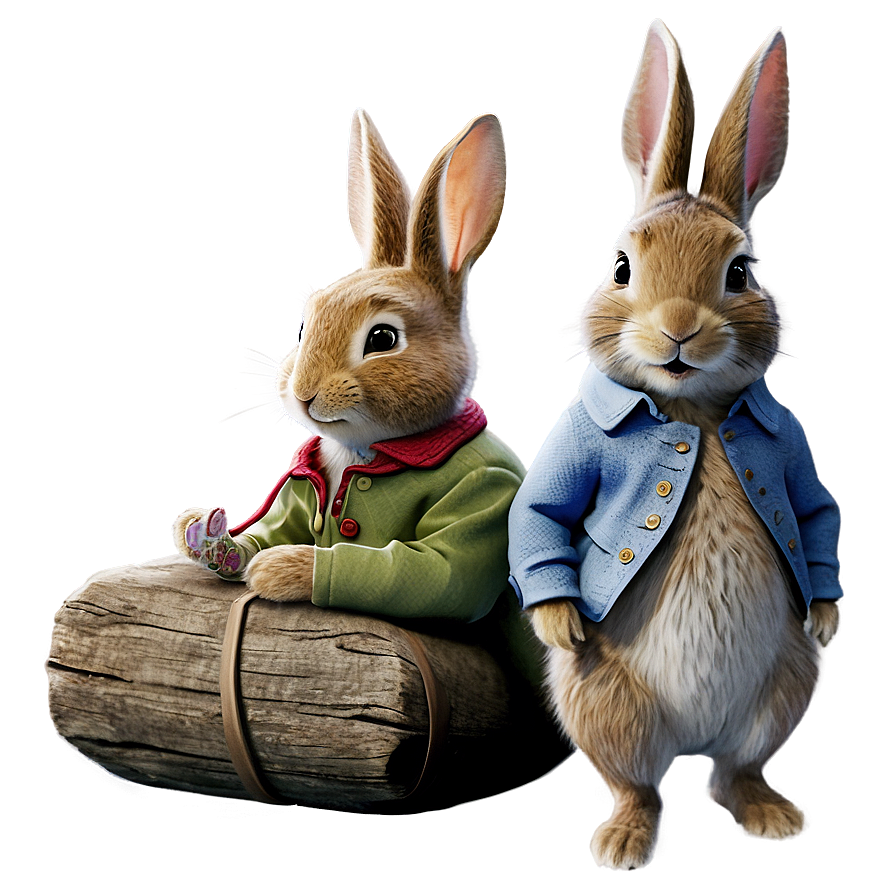 Cozy Peter Rabbit Winter Scene Png 06262024 PNG