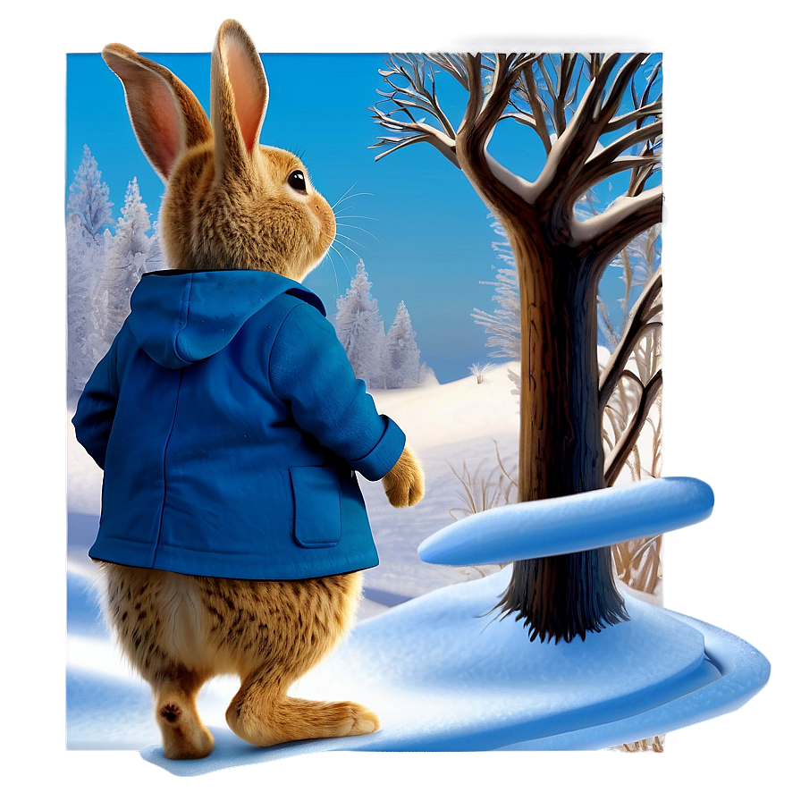 Cozy Peter Rabbit Winter Scene Png Ceo PNG