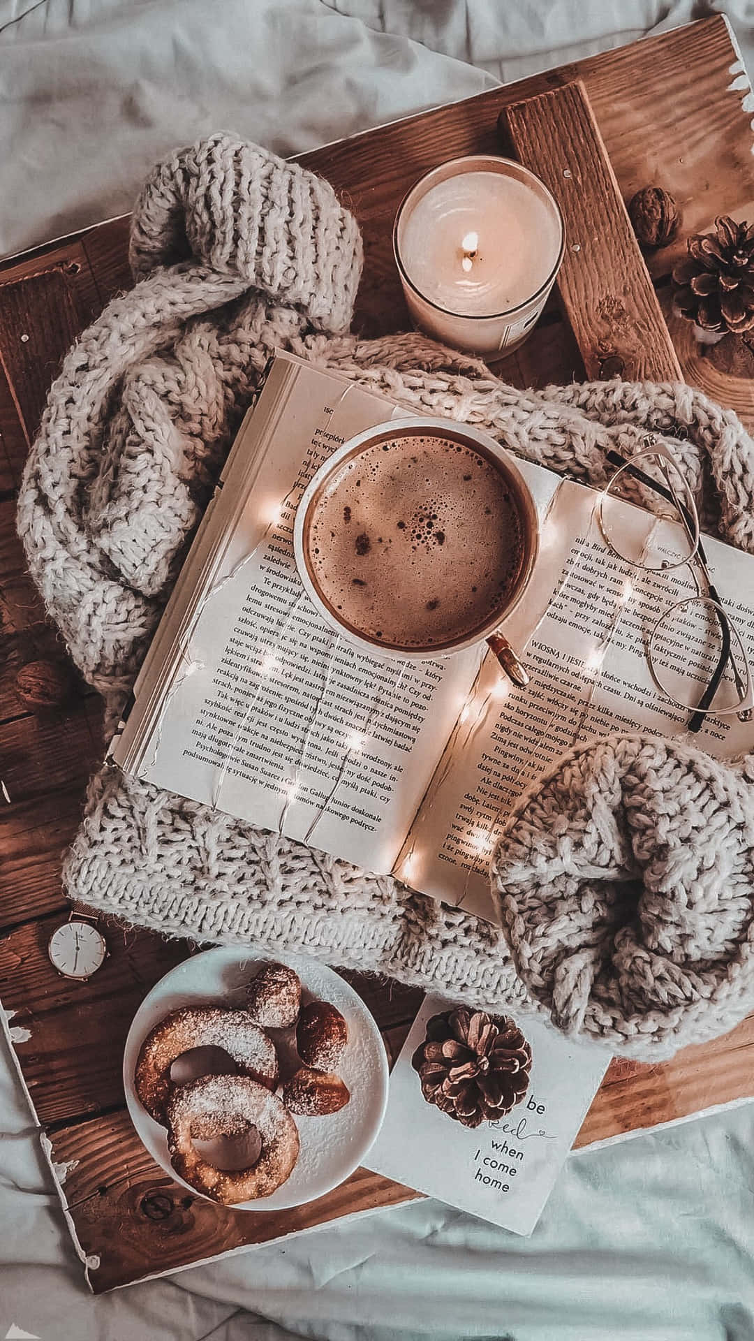 Cozy Reading Timewith Coffeeand Snacks.jpg Wallpaper