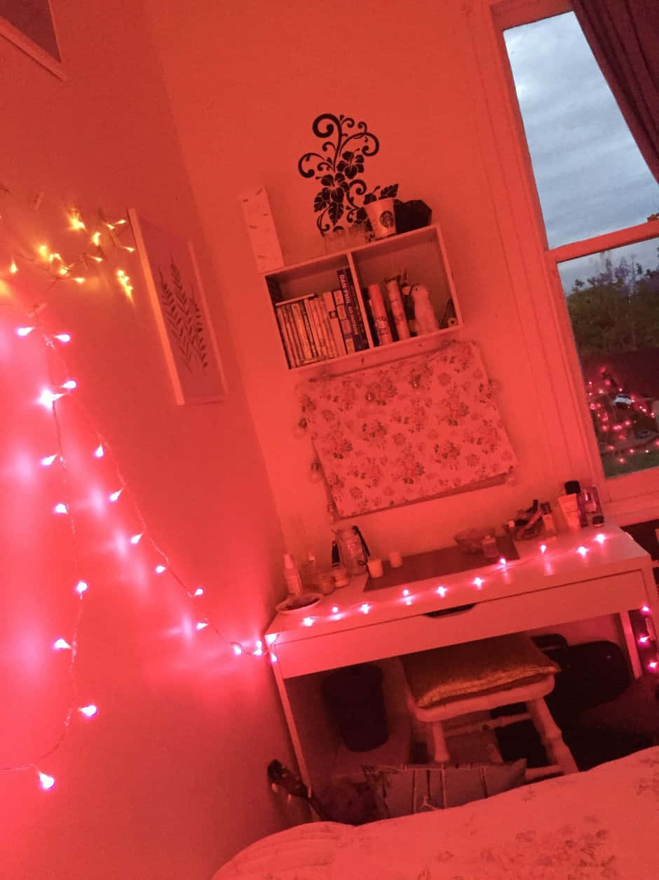 Cozy Red Aesthetic Room Wallpaper
