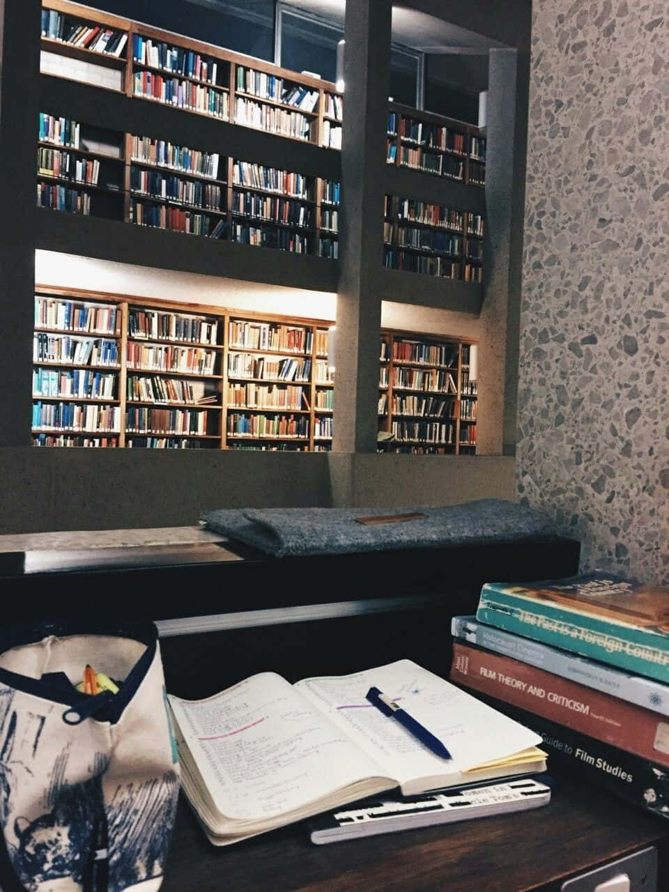 Cozy Study Corner Library.jpg Wallpaper