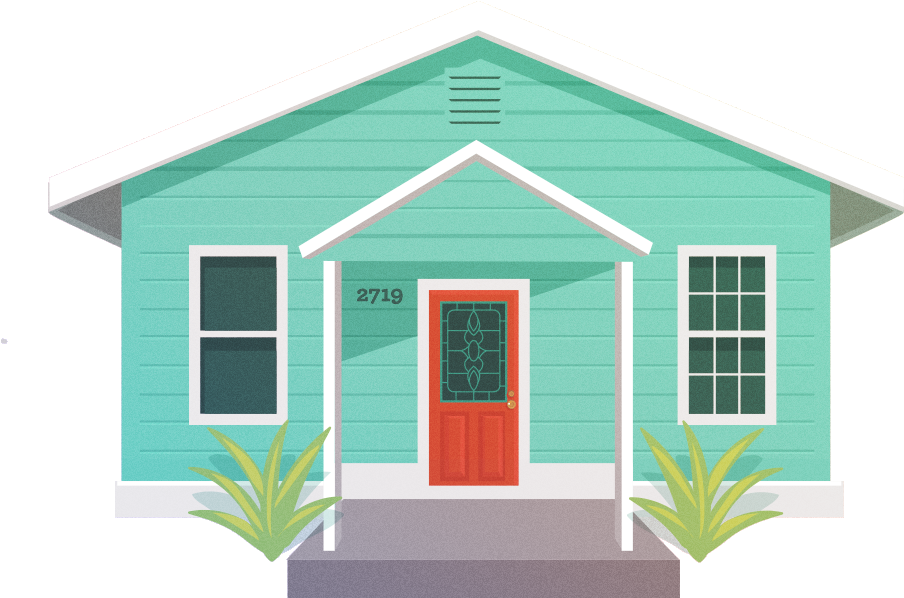 Cozy Suburban Home Illustration PNG