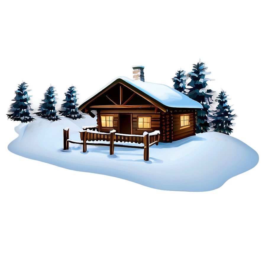 Cozy Winter Cabin Png Mpm13 PNG