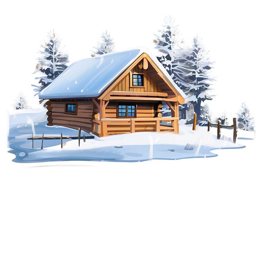 Cozy Winter Cabin Png Wvb PNG