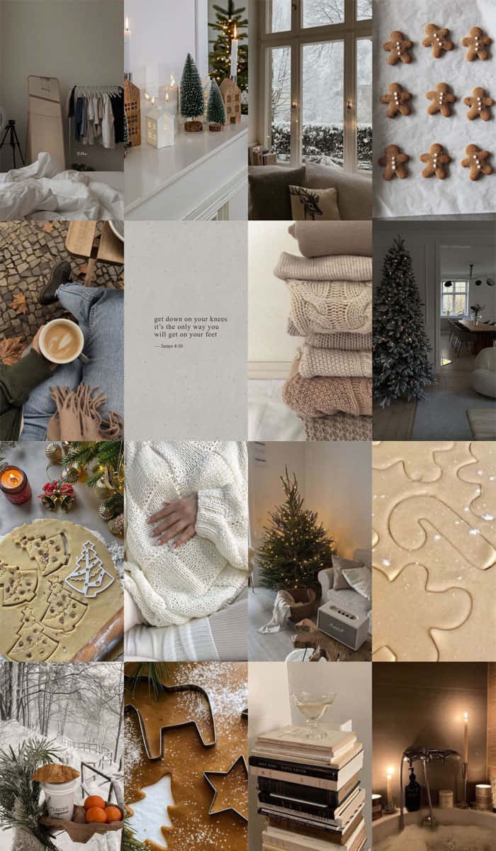 Cozy Winter Collage Wallpaper