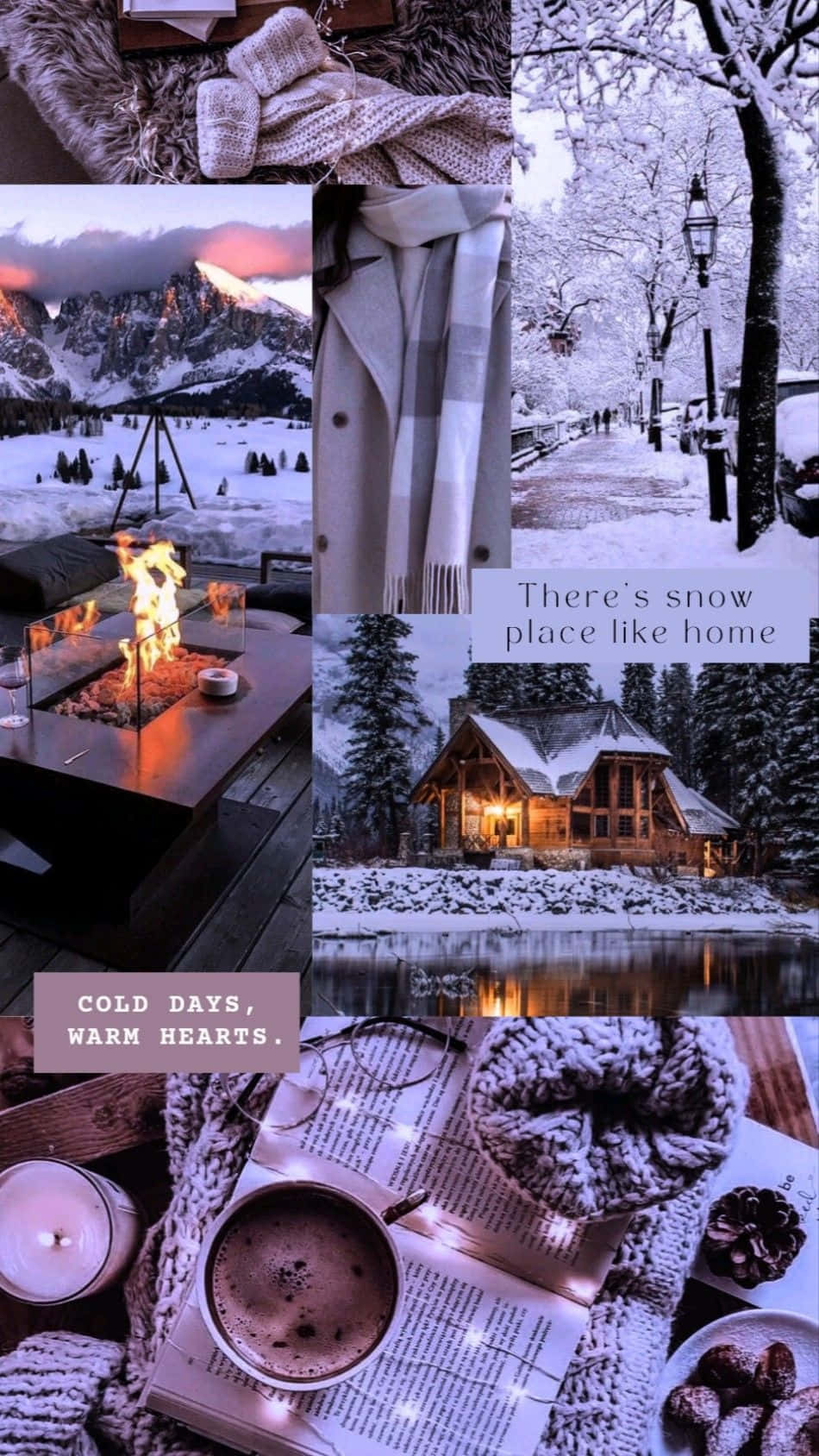 Cozy Winter Collage Aesthetic.jpg Wallpaper