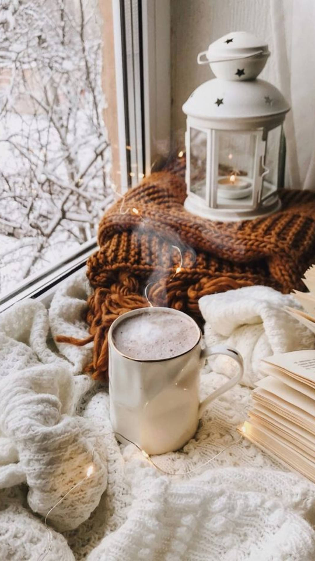 Cozy Winter Morning By The Window Wallpaper