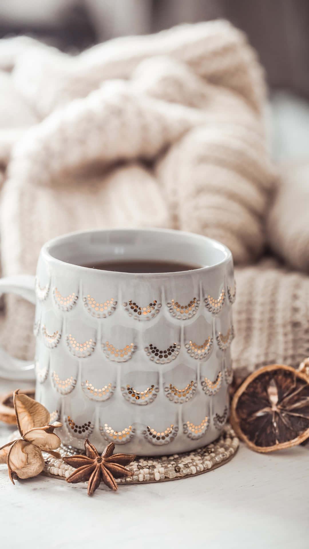 Cozy Winter Mugand Sweater Wallpaper