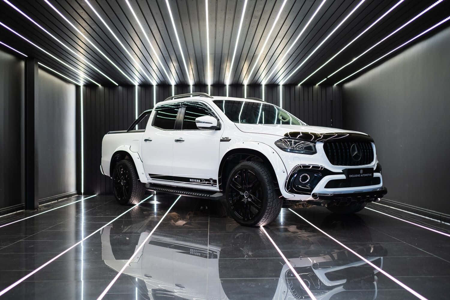 Cpation: Luxury Meets Power: The New Mercedes Benz X-class Wallpaper