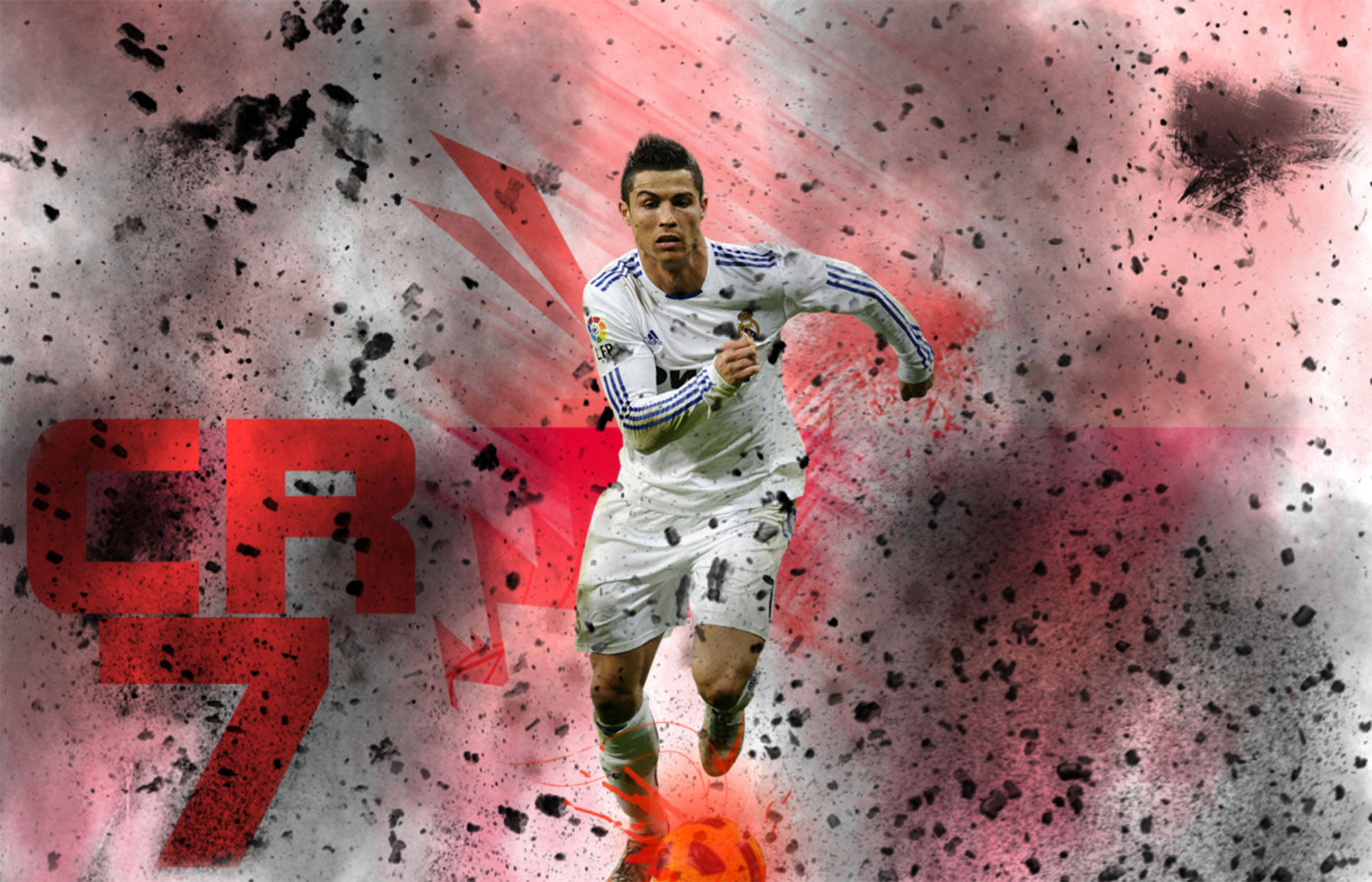 Download Cr7 Explosive Red Edit Wallpaper