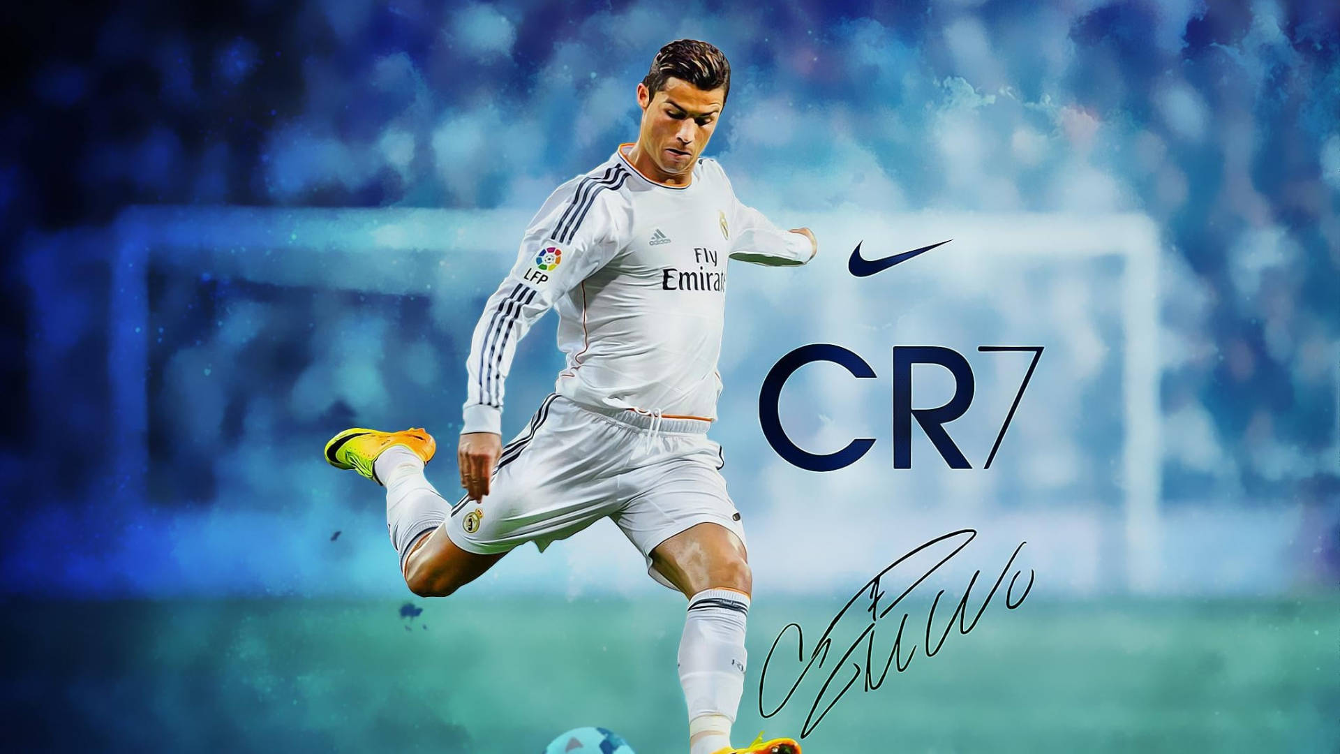 Cr7 Hd Abstract Blue Background