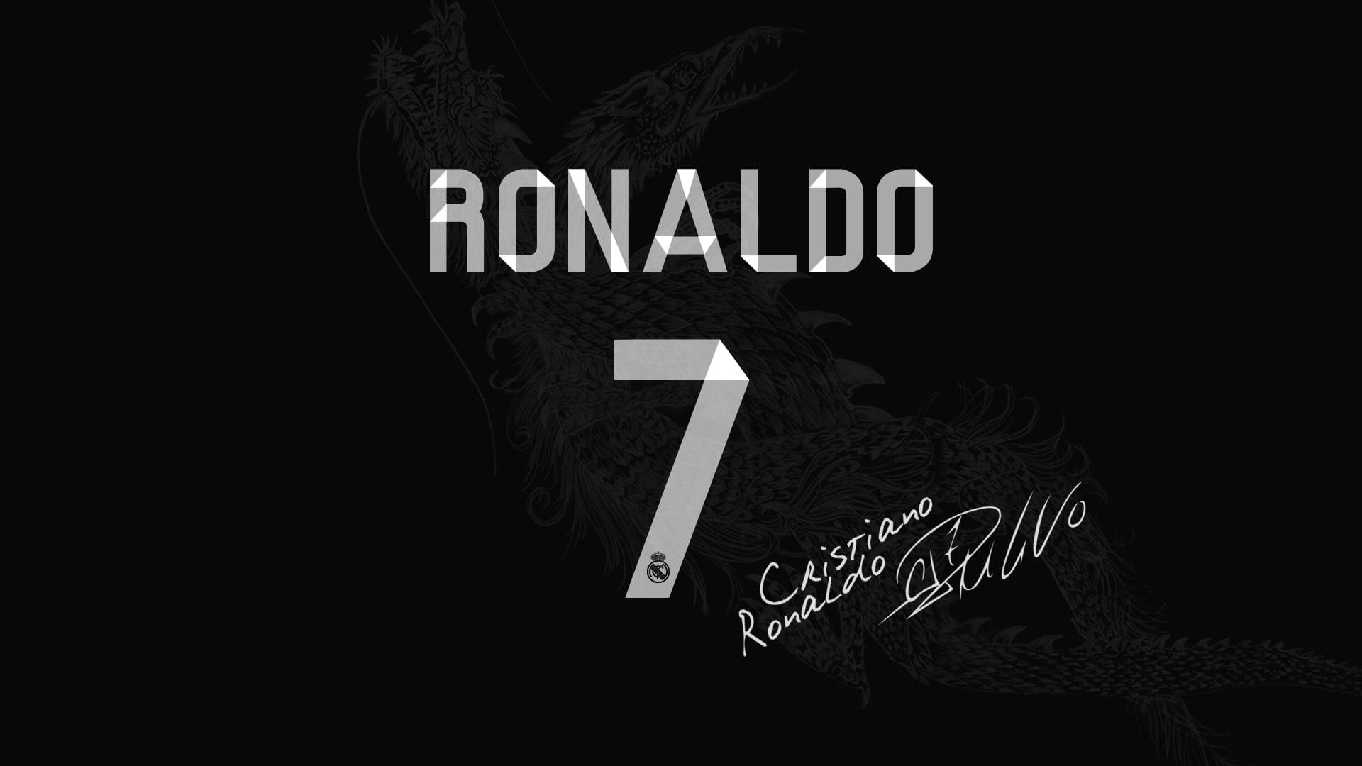 Cr7 Hd Surname, Number, Signature Background