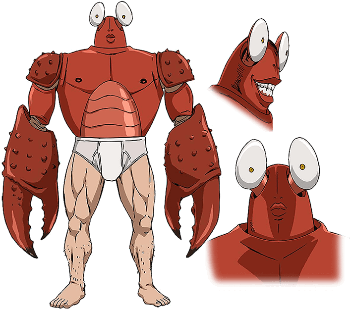 Crab Hero Character Design PNG