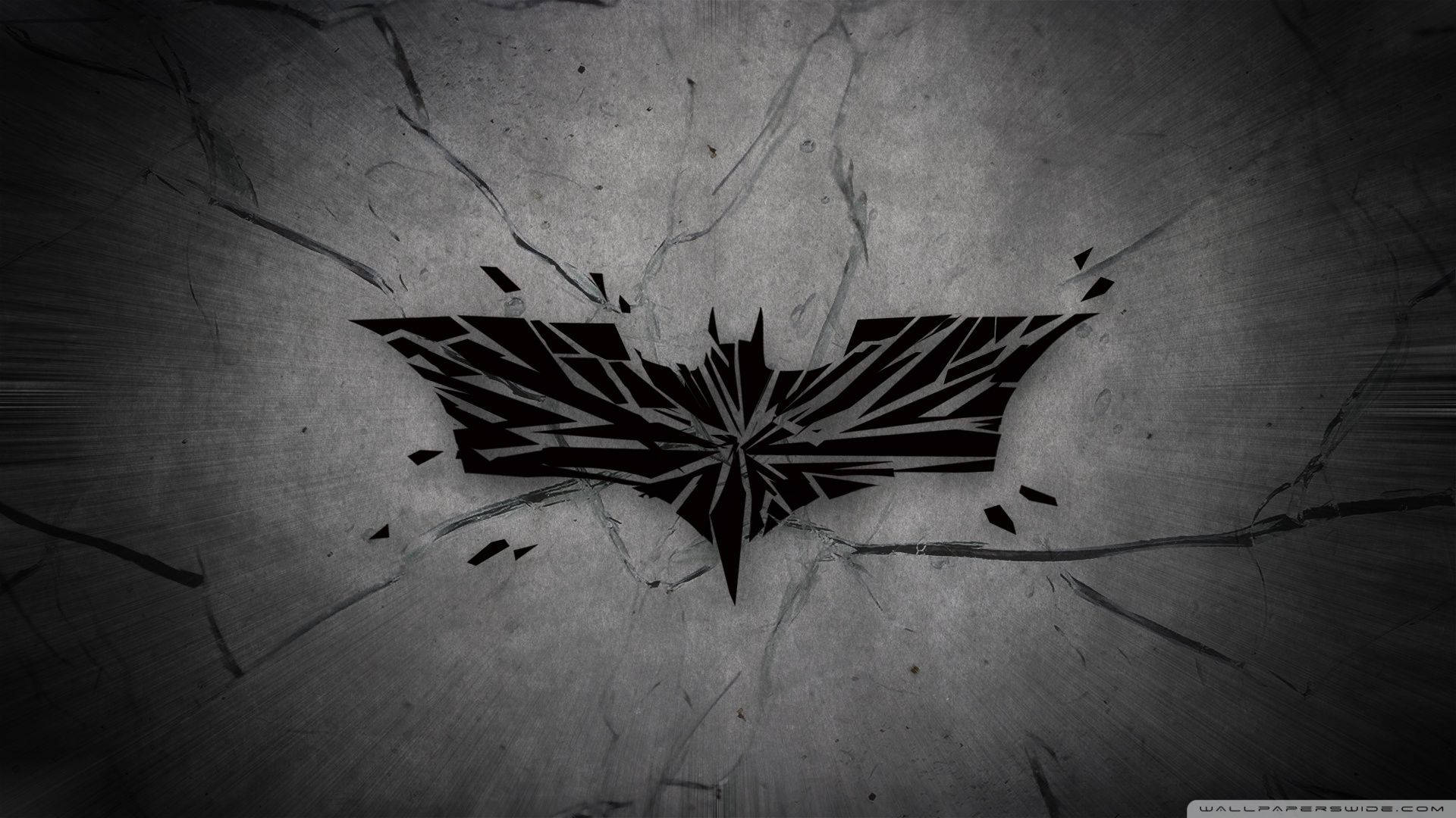Cracked Batman Logo Wallpaper