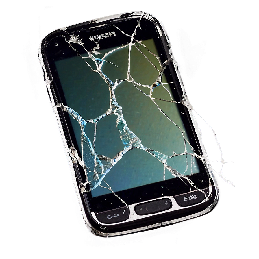 Cracked Cell Phone Display Png 06242024 PNG