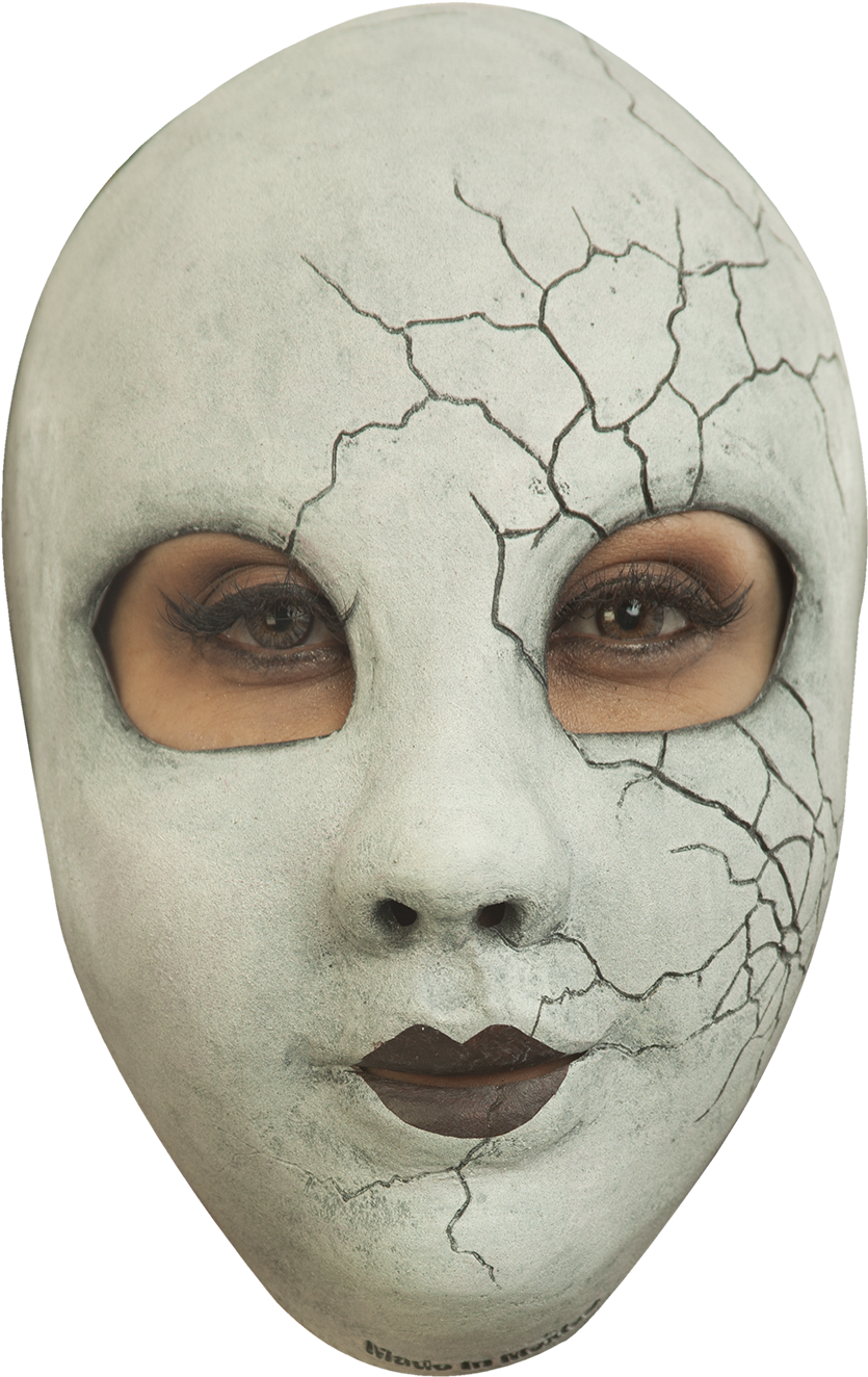 Cracked Doll Mask PNG