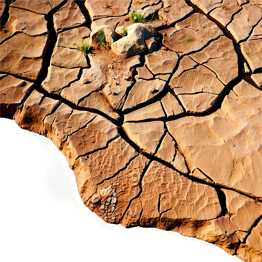 Cracked Dry Riverbed Png Emp75 PNG
