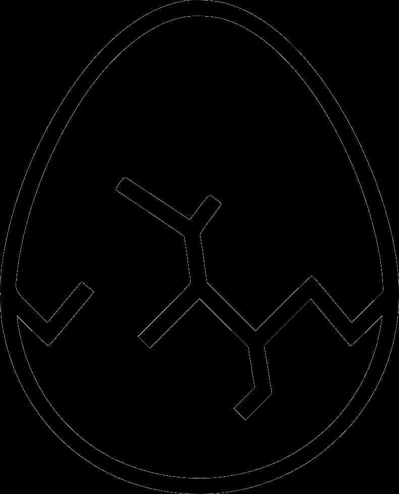 Download Cracked Egg Outline Vector | Wallpapers.com