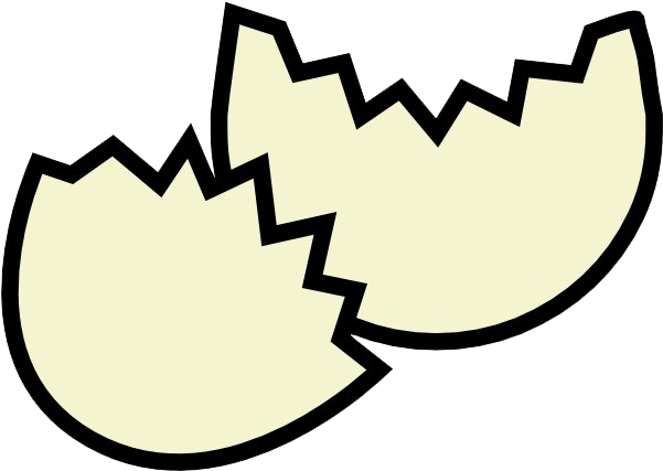 Cracked Eggshell Graphic PNG