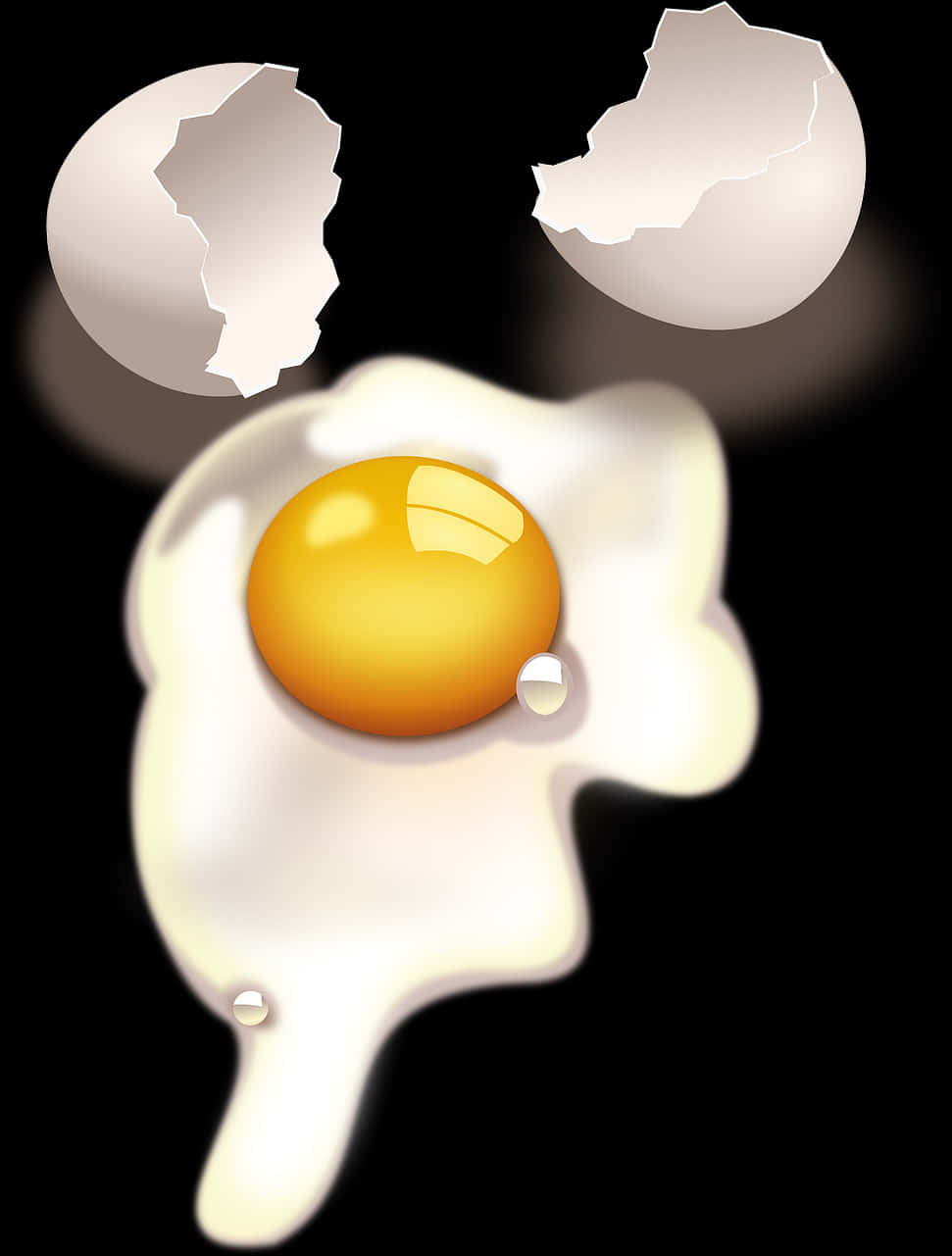 Cracked Eggwith Yolk PNG