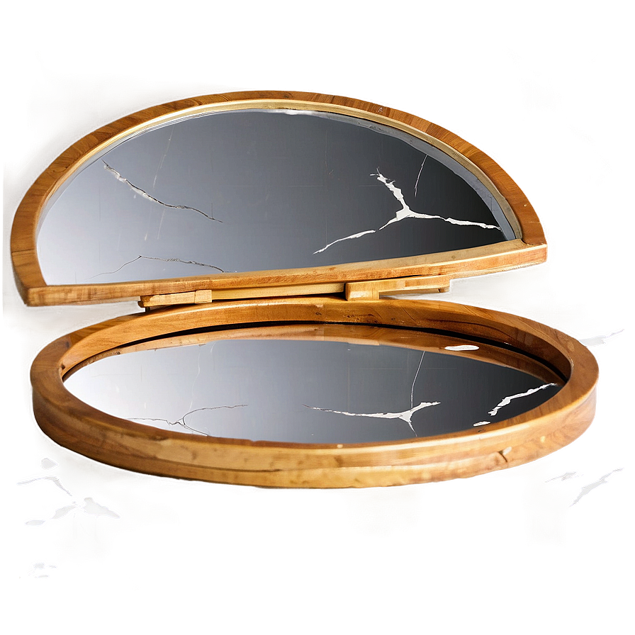 Cracked Makeup Mirror Png 06132024 PNG