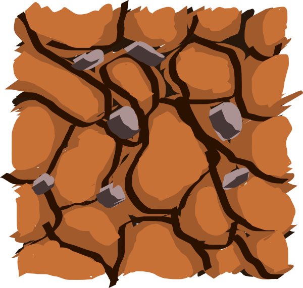 Cracked Mud Pattern Illustration PNG