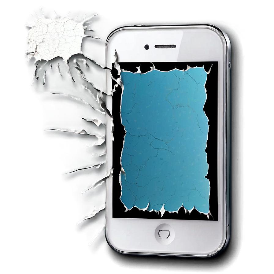 Cracked Phone Display Art Png 96 PNG