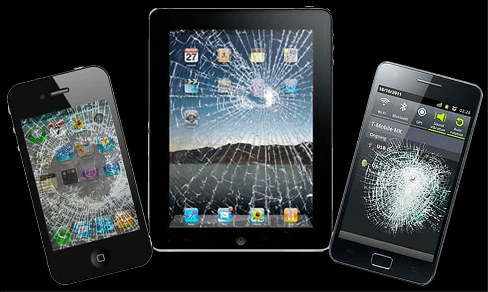 Cracked Screens Smart Devices PNG