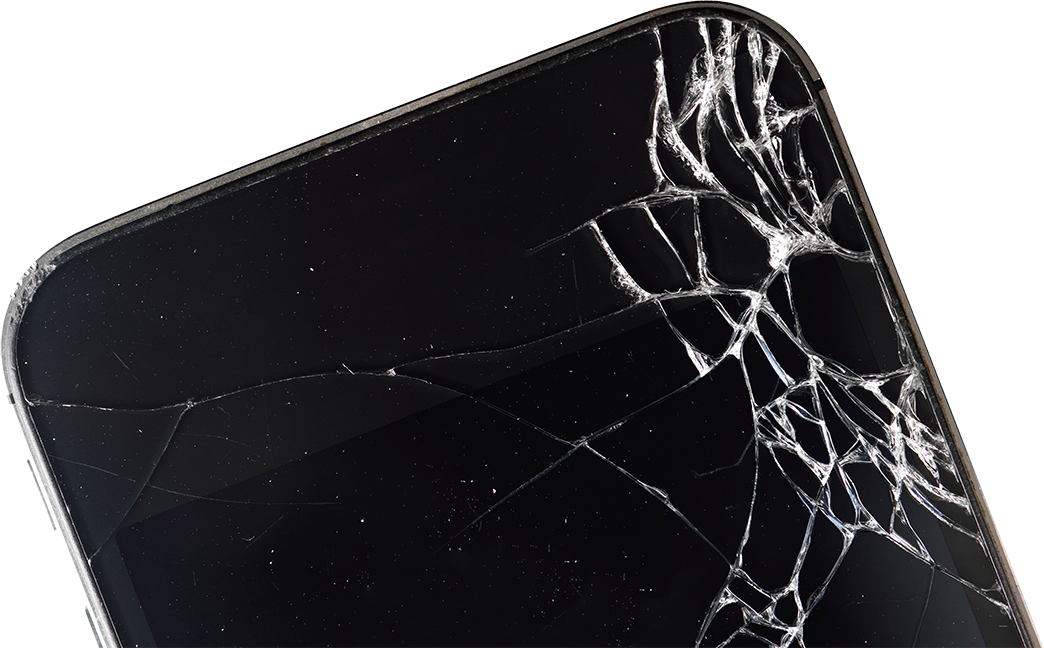 Cracked Smartphone Screen Damage PNG