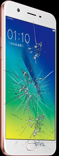 Cracked Smartphone Screen PNG