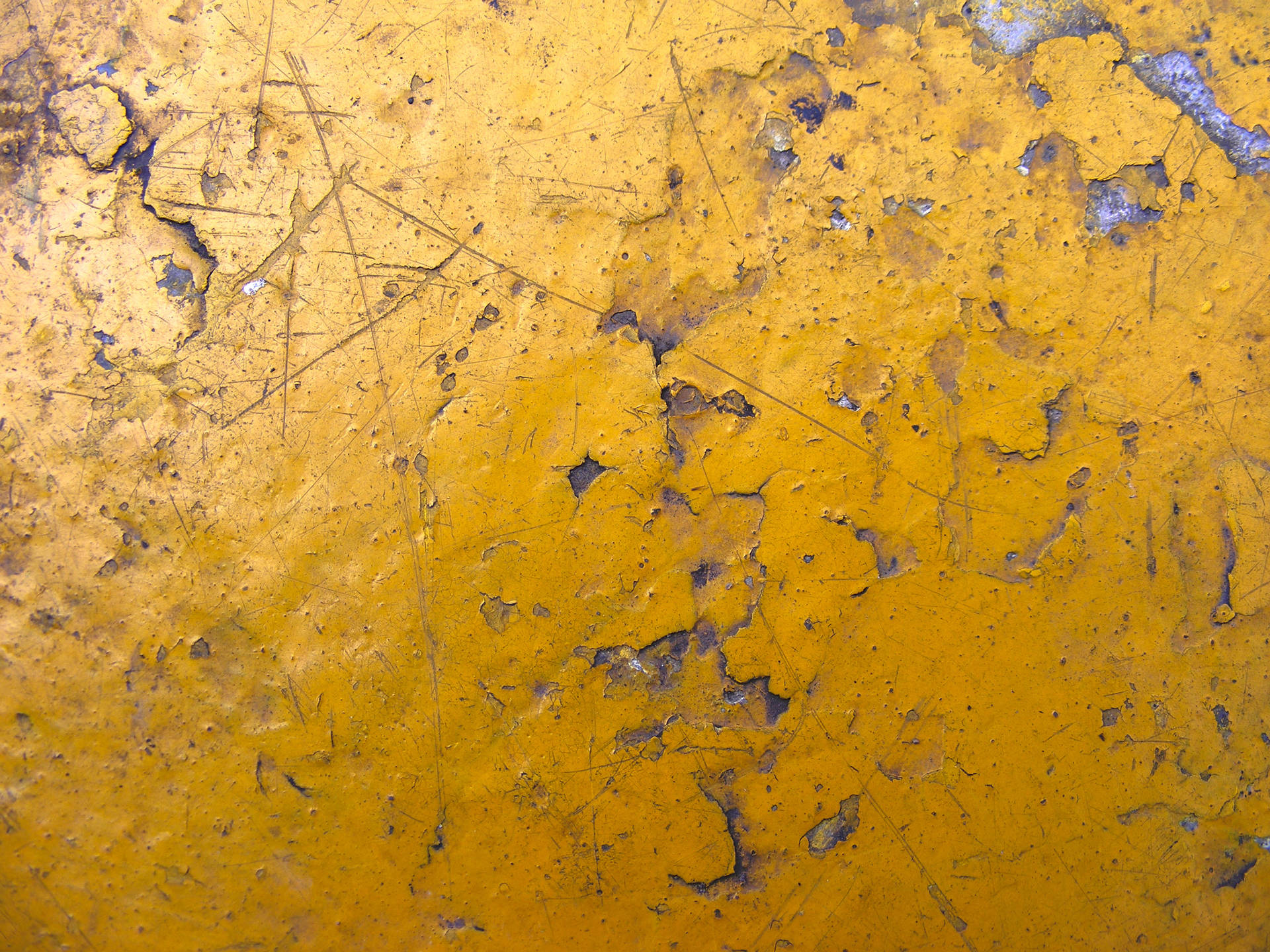 Cracking Yellow Paint Grunge Texture Wallpaper