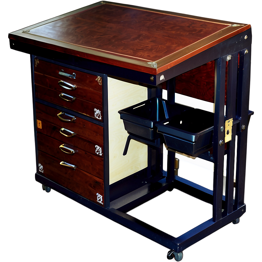 Craft Desk With Storage Png 05042024 PNG