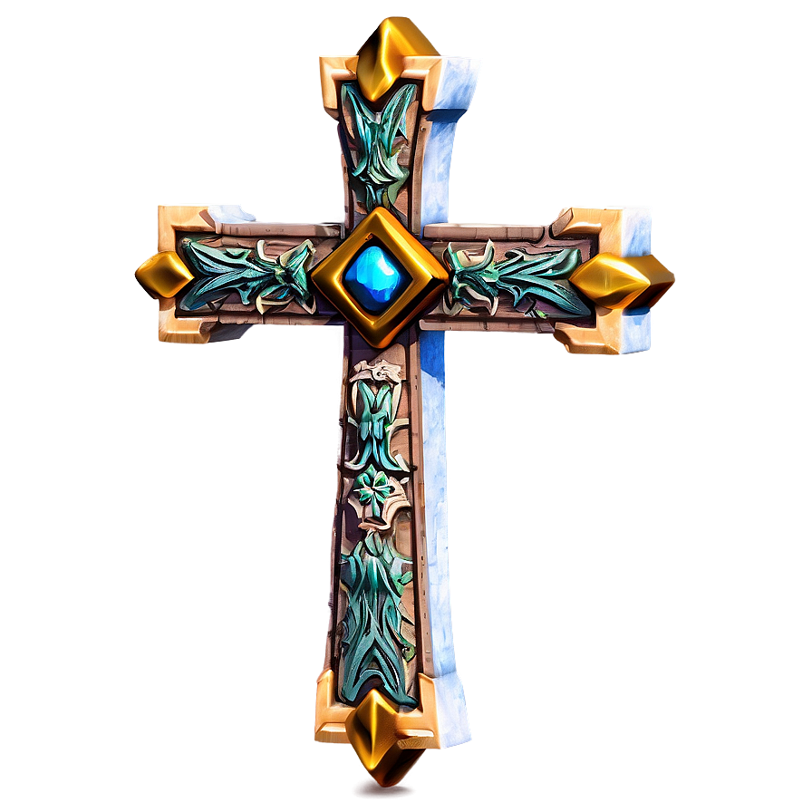 Crafted Cross Model Png 04302024 PNG
