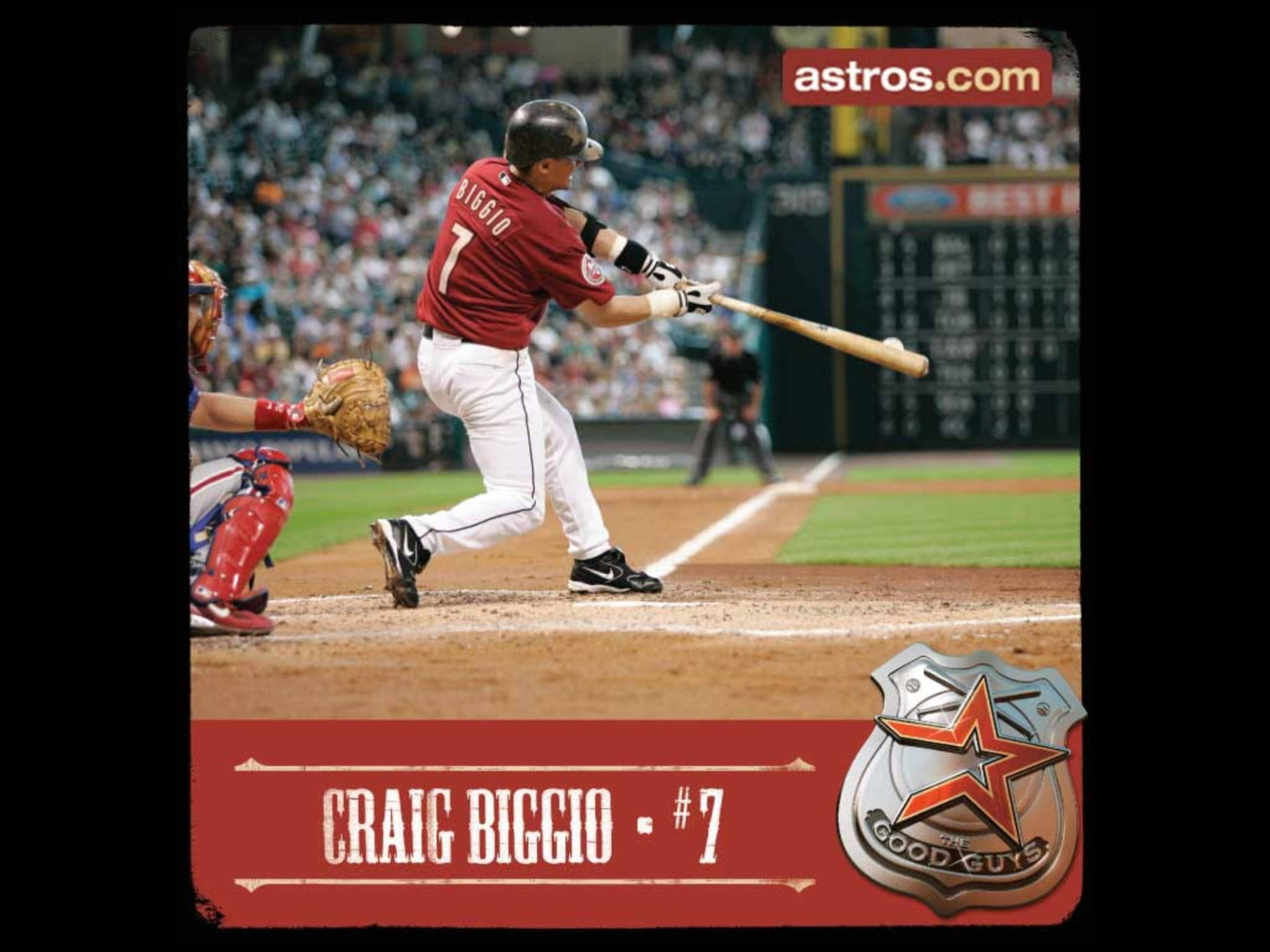 Posterde Beisebol Do Craig Biggio. Papel de Parede