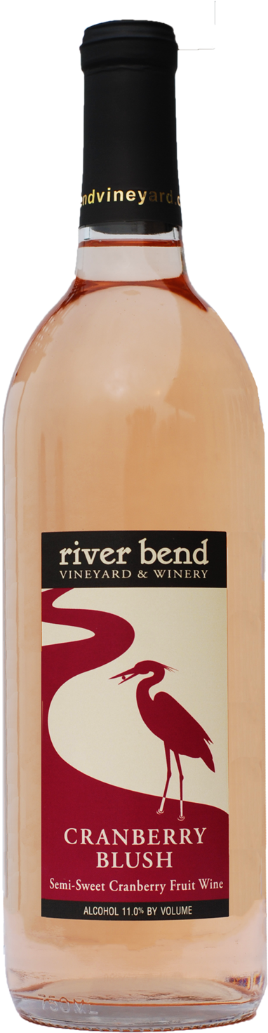 Cranberry Blush Wine Bottle PNG