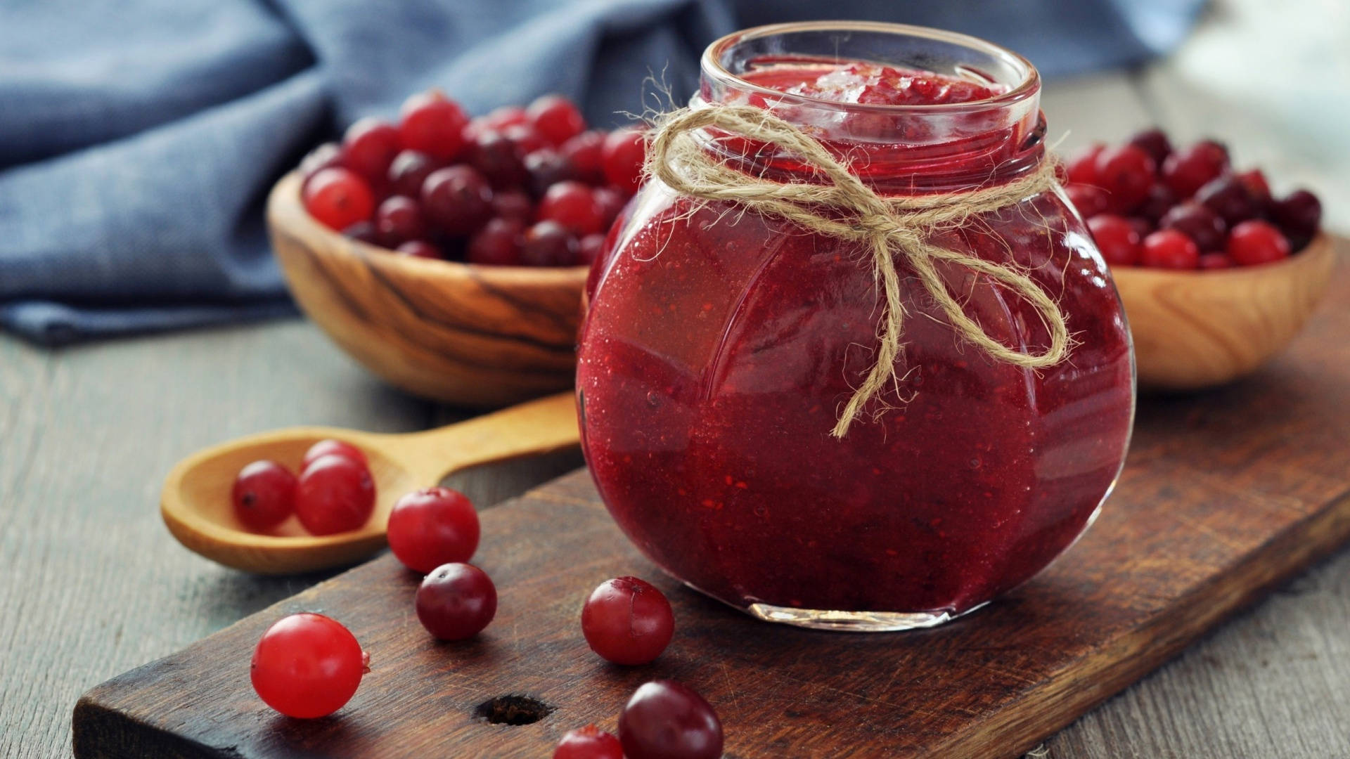 Cranberry Jam In Glass Container Wallpaper