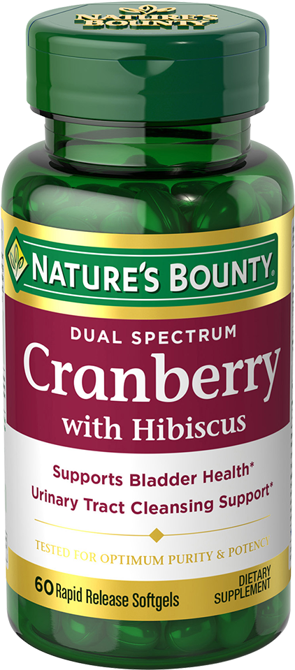 Cranberry Supplement Bottle PNG