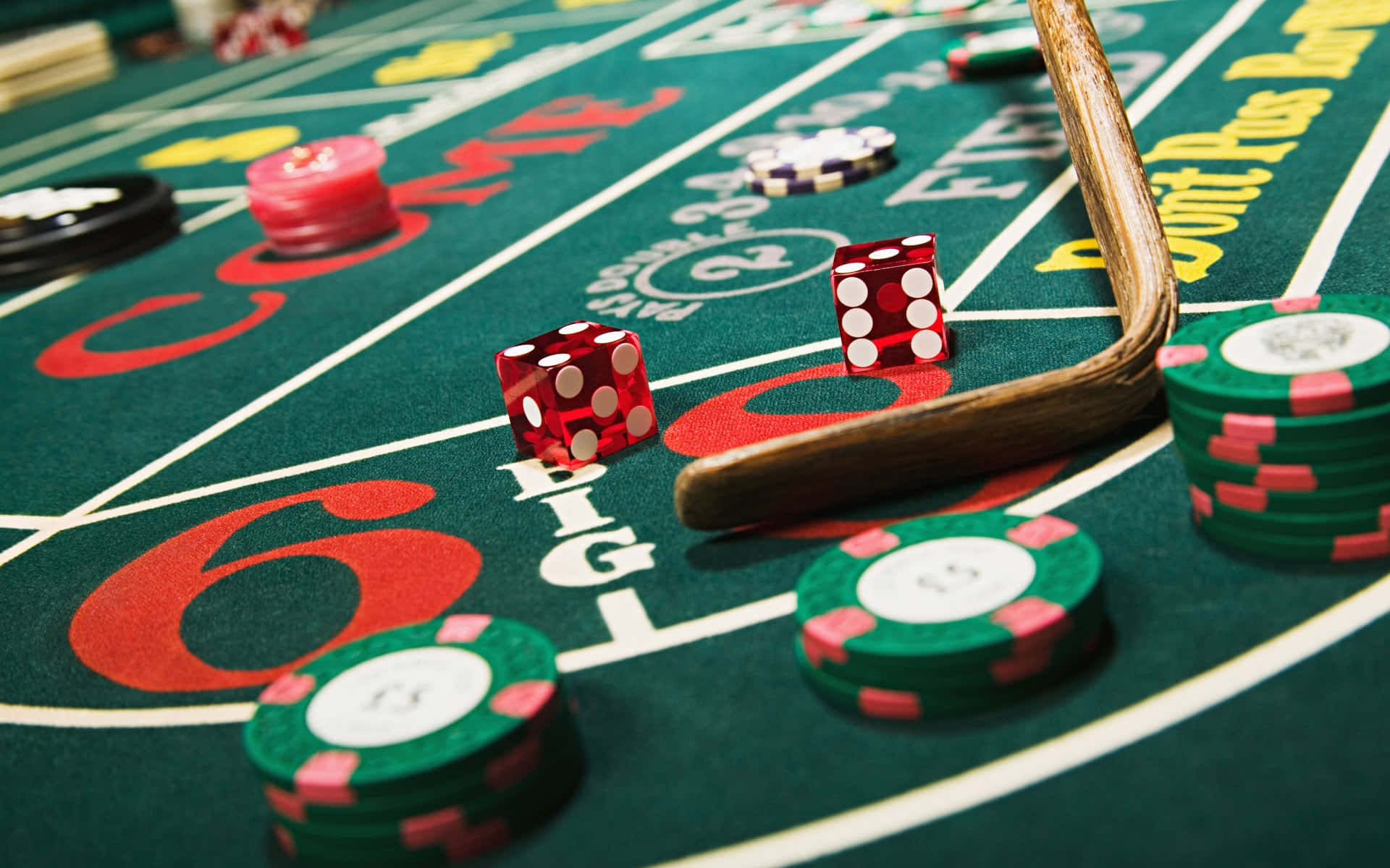 Craps Table Gambling Action Wallpaper