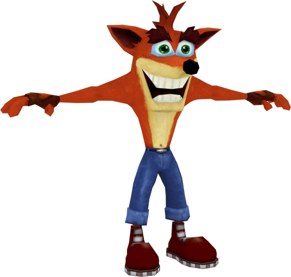 Crash Bandicoot Character Pose PNG