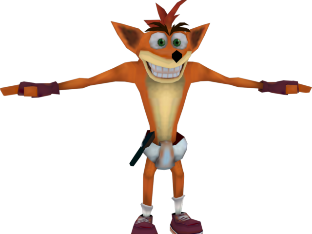 Crash Bandicoot Character Pose PNG