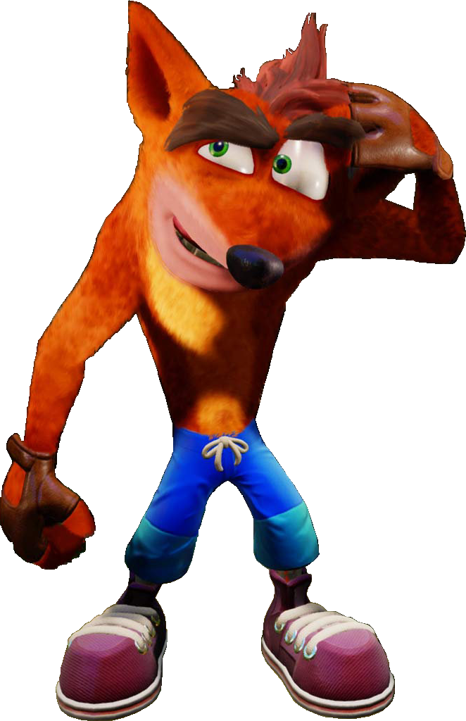 Crash Bandicoot Character Pose PNG