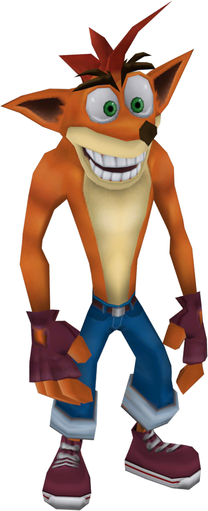 Crash Bandicoot Character Render PNG