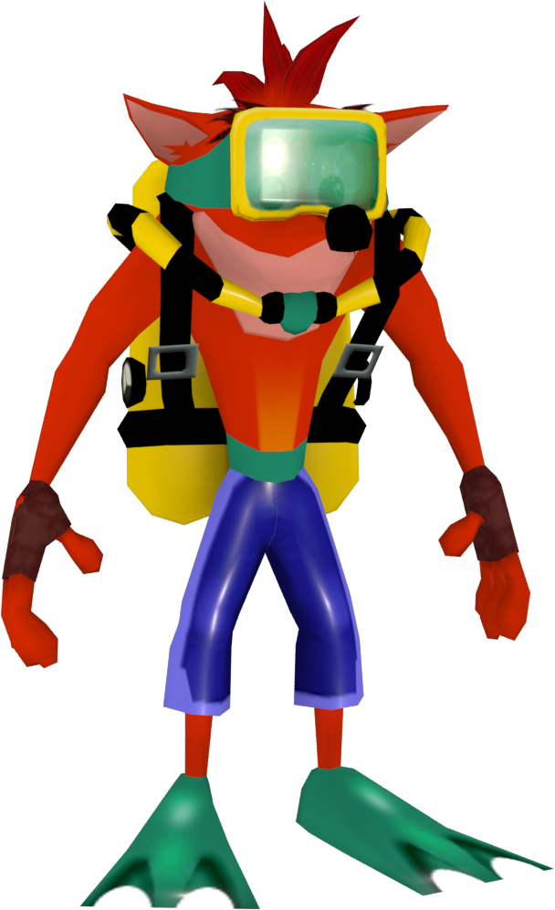 Crash Bandicoot Character Scuba Gear PNG