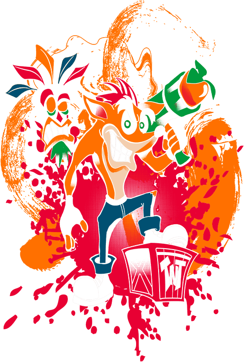 Crash Bandicoot Explosive Action PNG