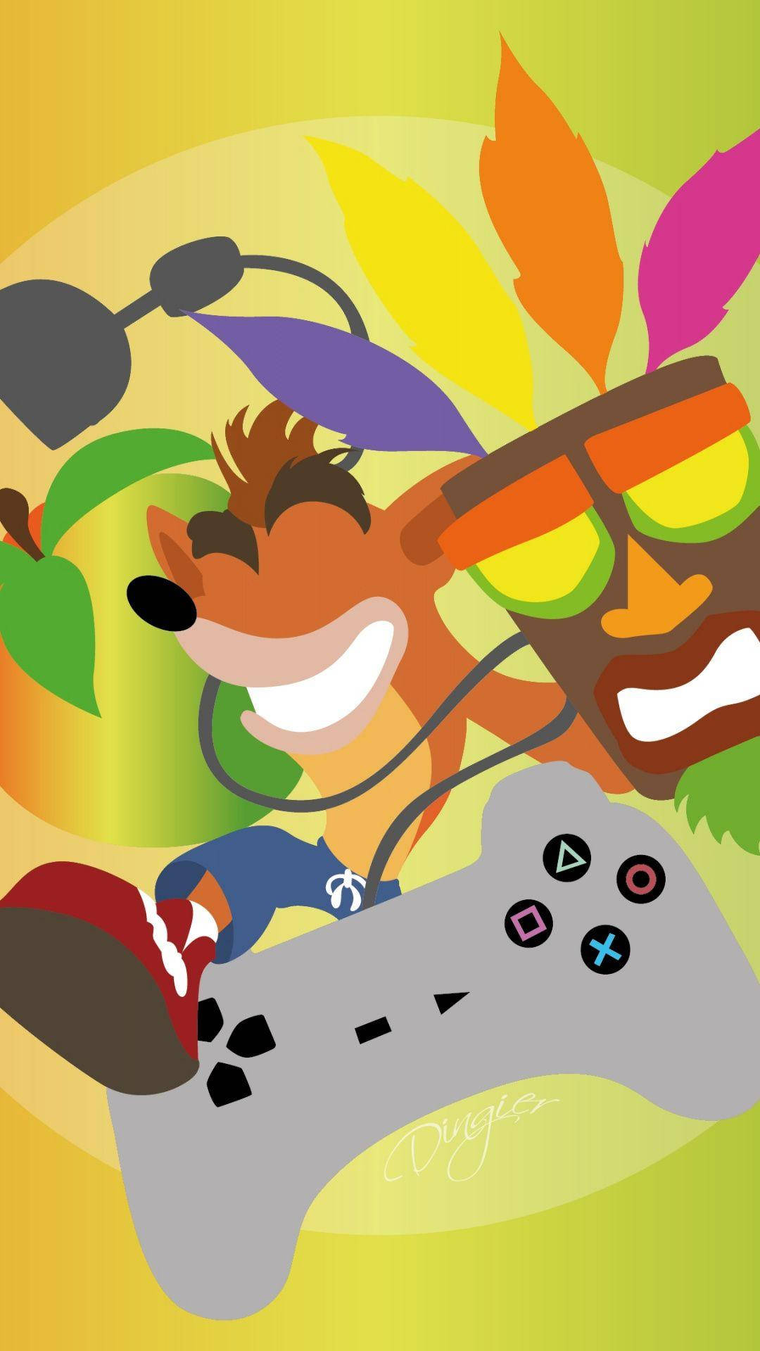 Crash Bandicoot Game Controller Wallpaper