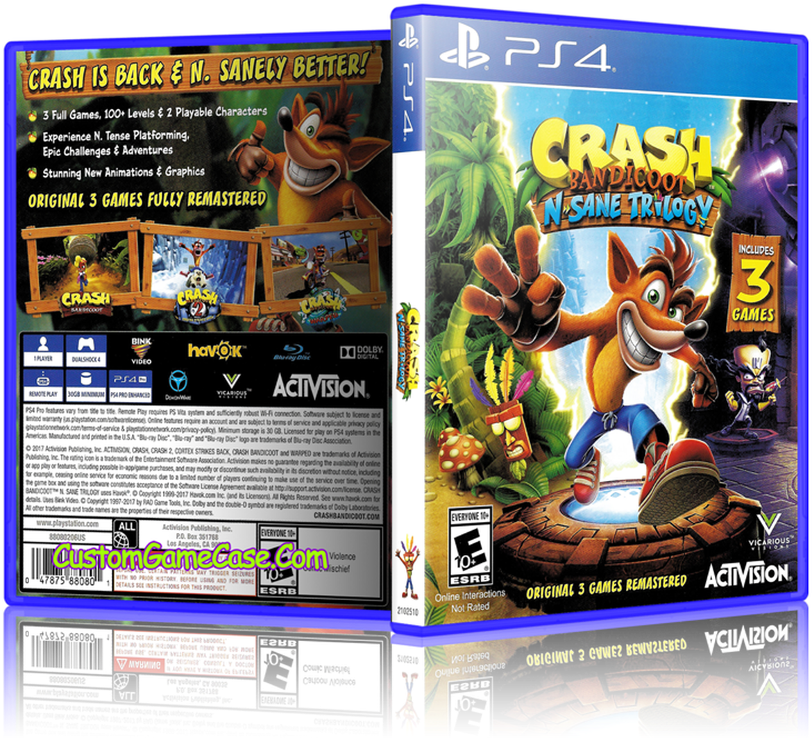 Crash Bandicoot N Sane Trilogy P S4 Cover PNG