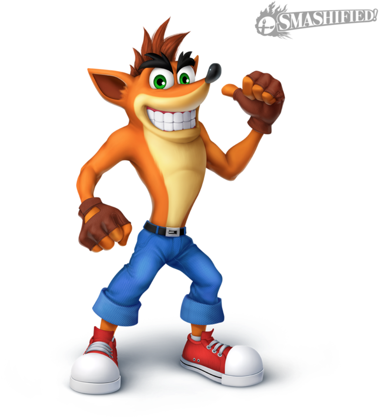 Crash Bandicoot Smashified Character PNG