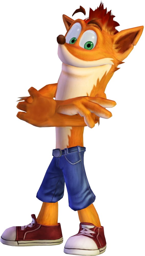 Crash Bandicoot Standing Pose PNG
